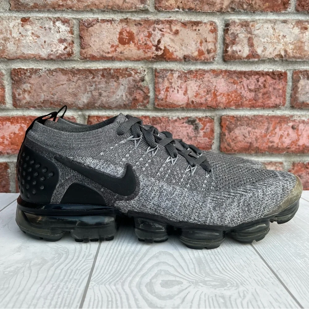 Nike Air VaporMax 2.0 Flyknit Wolf Gray Running Shoes Sneakers Men’s Size 9.5
